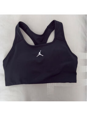 Women's Jordan Black Sports Bra S with White Logo
